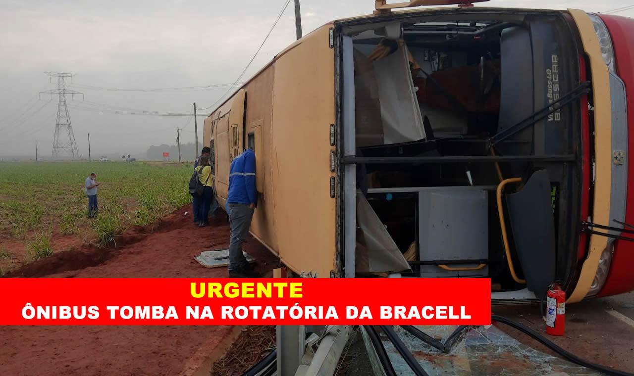 ÓNIBUS COM TRABALHADORES DA BRACELL TOMBA NA RODOVIA JULIANO LORENZETTI