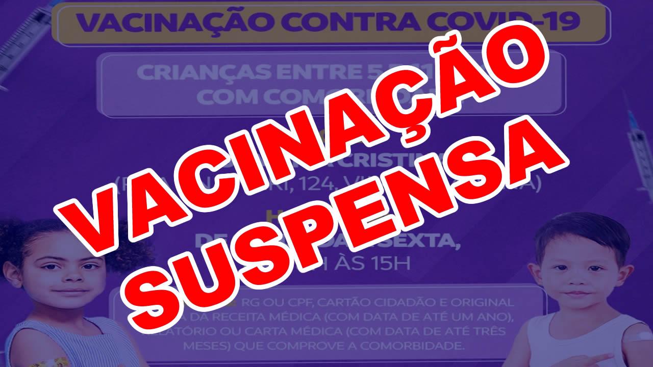 PRADO SUSPENDE VACINAÇÃO PARA CRIANÇAS