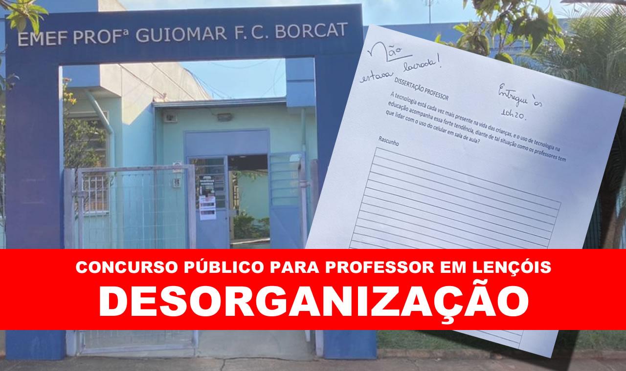 DESORGANIZAÇÃO TOTAL EM CONCURSO PÚBLICO EM LENÇÓIS PAULISTA