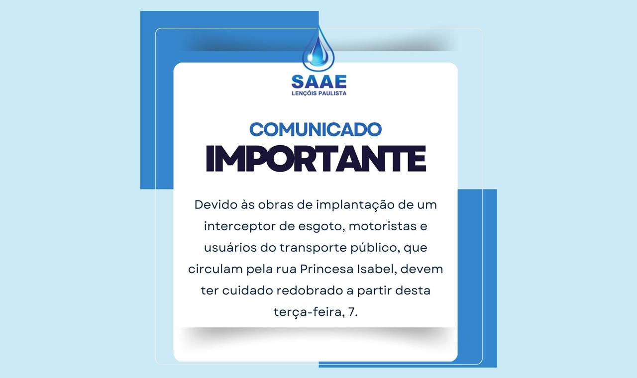 IMPLANTAÇÃO DE INTERCEPTOR DE ESGOTO INICIA NA REGIÃO CENTRAL DA CIDADE