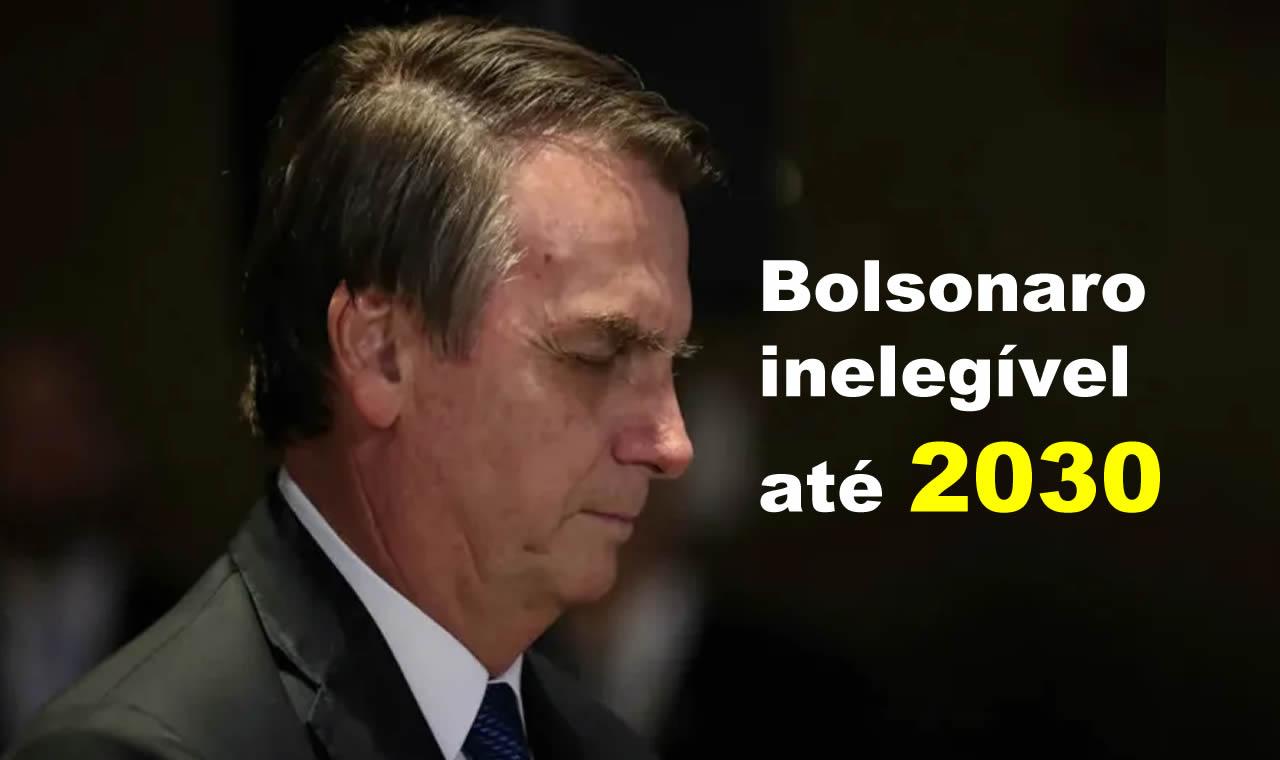 TSE condena Bolsonaro e o declara inelegível por oito anos