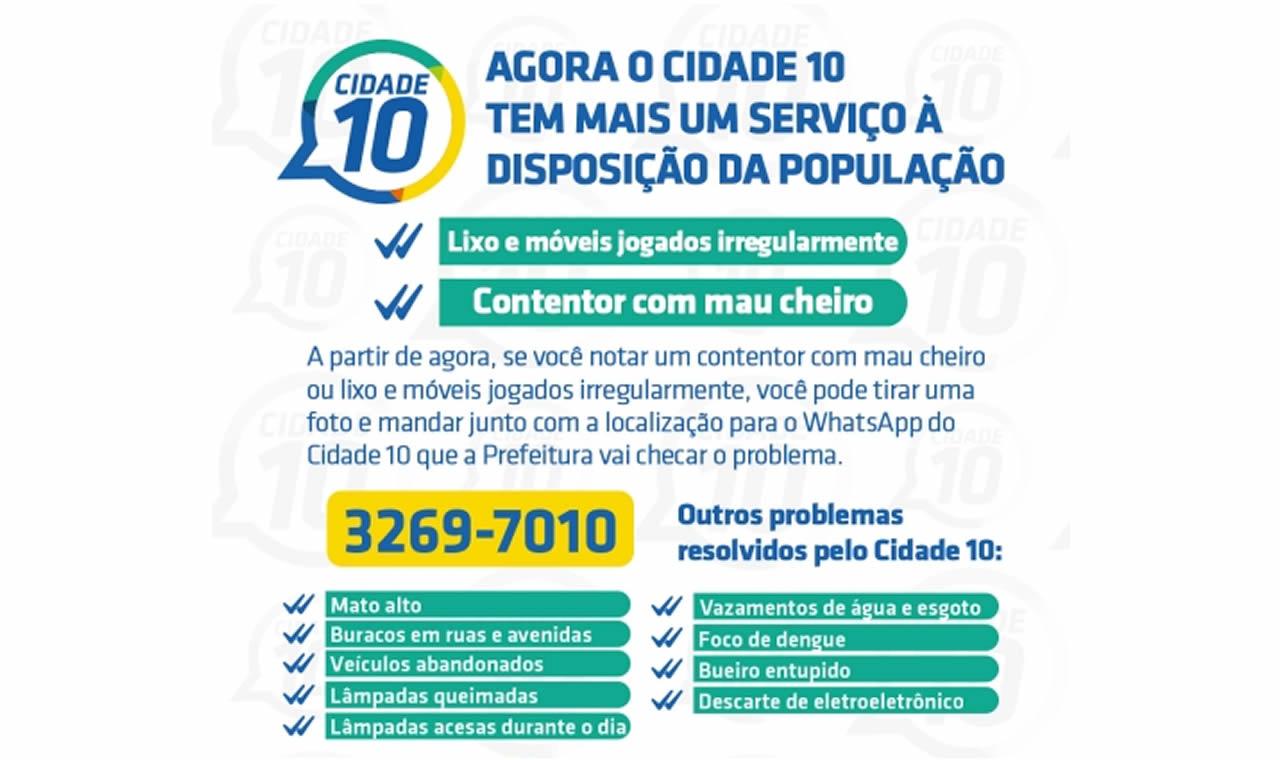 Cidade 10: Um serviço mais abrangente e eficiente para resolver os problemas da comunidade!