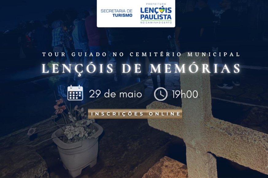 Tour noturno no cemitério promete revelar histórias esquecidas de Lençóis Paulista