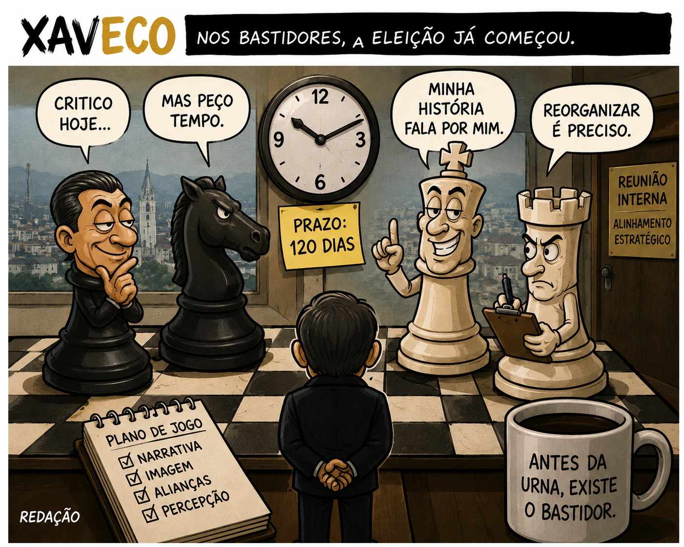 O relógio dos bastidores