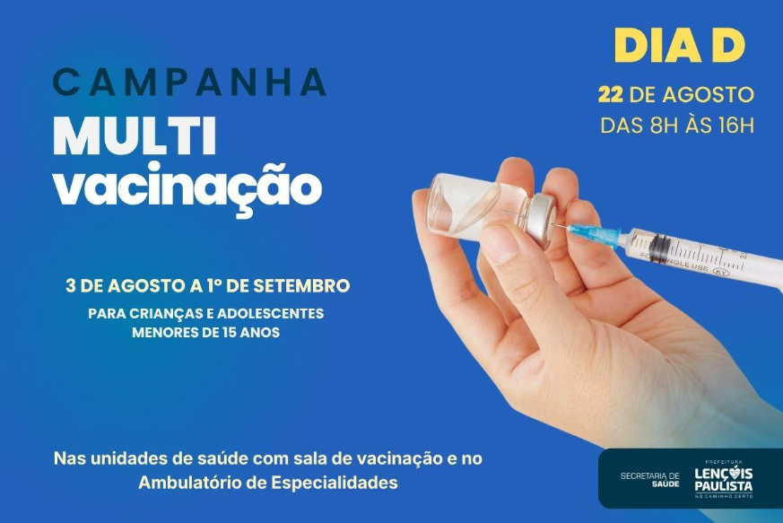 Dia D da Multivacinação acontece neste sábado em Lençóis Paulista