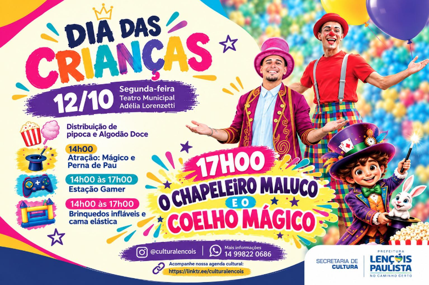 Dia das Crianças terá festa gratuita