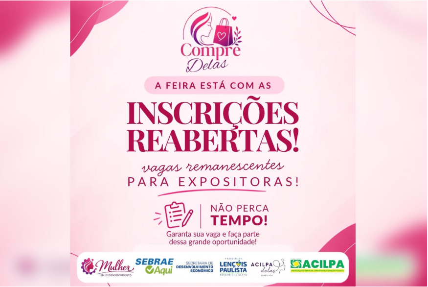 Feira Compre Delas reabre inscrições para empreendedoras em Lençóis Paulista