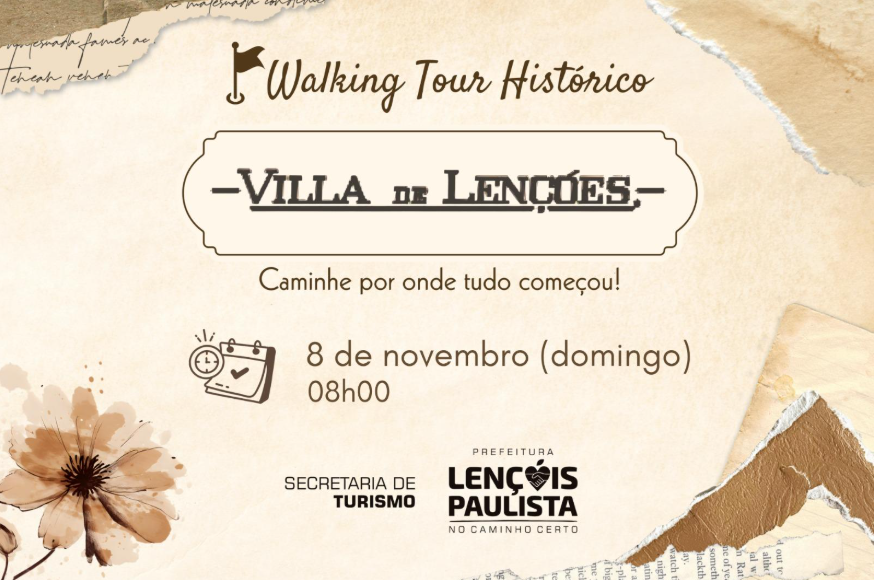 Lençóis Paulista abre inscrições para passeio histórico pelas ruas da cidade