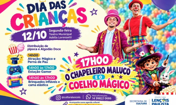 Dia das Crianças terá festa gratuita