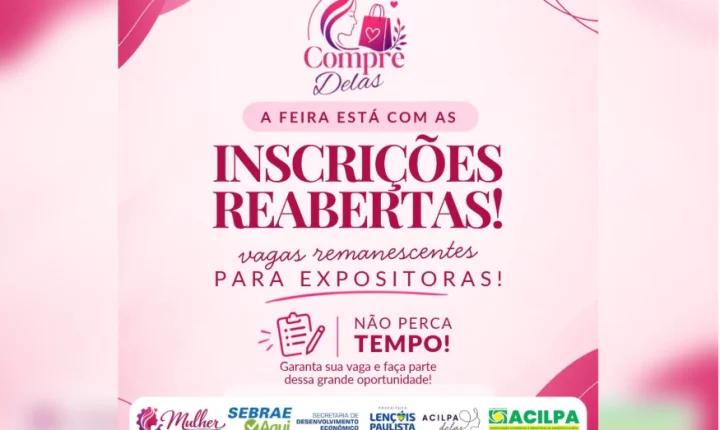 Feira Compre Delas reabre inscrições para empreendedoras em Lençóis Paulista
