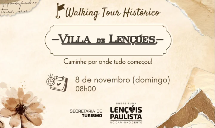 Lençóis Paulista abre inscrições para passeio histórico pelas ruas da cidade