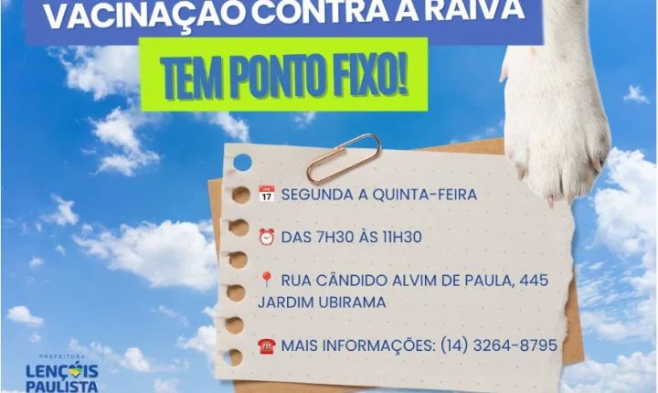 Proteção Animal mantém vacinação contra a raiva para cães e gatos em Lençóis